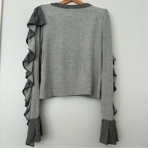 Katharine Kidd ruffle sleeve semi cropped sweater S - Picture 2 of 8